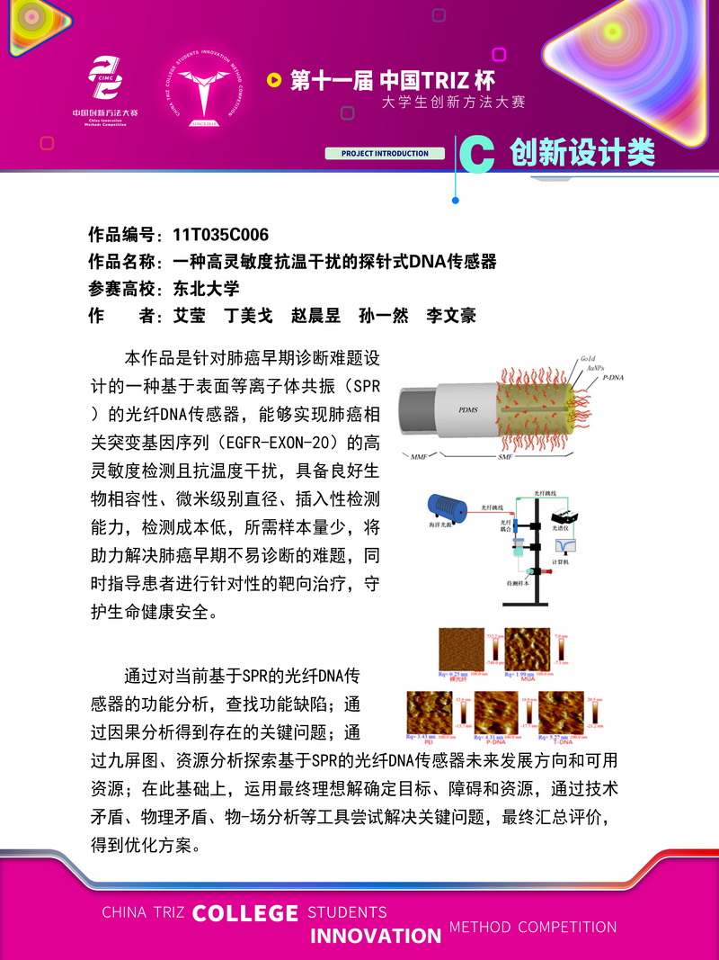 创新设计类+一种高灵敏度抗温干扰的探针式DNA传感器+东北大学